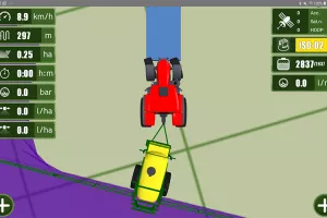 Realistické zobrazovanie ťahaných pracovný strojov